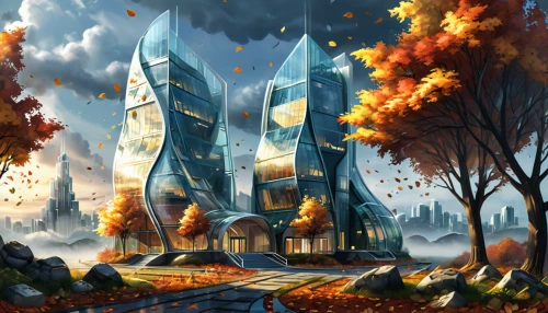 autumn background,autumn landscape,fall landscape,fantasy landscape,autumn scenery,fantasy picture,autumn theme,autumn icon,autumn day,world digital painting,autumn idyll,autumn mountains,autumn frame,the autumn,one autumn afternoon,fantasy art,golden autumn,landscape background,hall of the fallen,autumn morning,Unique,Design,Sticker