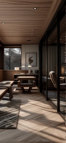 japanese-style room,ryokan,3d rendering,wooden decking,japanese architecture,wooden floor,wood deck,wooden sauna,render,wooden beams,interior modern design,tatami,archidaily,timber house,dunes house,wood floor,modern living room,wooden house,daylighting,3d rendered