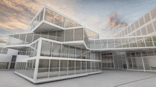 glass facade,3d rendering,cubic house,glass facades,school design,glass building,render,structural glass,glass blocks,solar cell base,cube stilt houses,sky space concept,modern architecture,cube house,lattice windows,modern building,daylighting,frame house,glass panes,glass wall,Common,Common,Natural