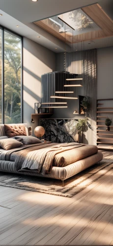 interior modern design,modern living room,loft,3d rendering,modern room,interior design,wood flooring,modern decor,home interior,hardwood floors,living room,livingroom,luxury home interior,contemporary decor,wooden floor,wood floor,wooden planks,wooden decking,beautiful home,wooden beams