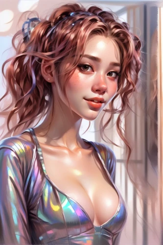 digital painting,world digital painting,disco,chrystal,fantasy portrait,girl portrait,see-through clothing,girl with speech bubble,sparkling,study,sparkly,digital art,gradient mesh,streaming,disco ball,shimmering,shiny,glittering,girl drawing,dazzling