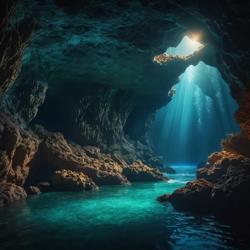 blue cave,cave on the water,sea cave,blue caves,underground lake,cenote,the blue caves,underwater oasis,underwater landscape,sea caves,underwater background,cave,undersea,pit cave,lava cave,cave tour,ocean underwater,deep sea,deep blue,rays,Photography,General,Fantasy