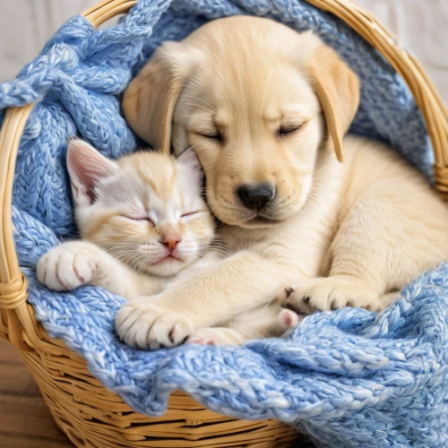 dog and cat,dog - cat friendship,pet vitamins & supplements,cuddling,snuggle,cuddled up,bunk bed,cuddle,cute animals,blue pillow,sleeping pad,kittens,cat lovers,napping,warm and cozy,pillow,dog bed,cat bed,tenderness,cute cat,Photography,General,Natural