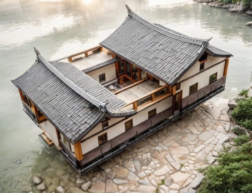 chinese architecture,house with lake,golden pavilion,the golden pavilion,asian architecture,house by the water,stone pagoda,chinese temple,suzhou,floating huts,wooden house,water palace,summer palace,hanok,guizhou,danyang eight scenic,stone lotus,ancient house,boat house,buddhist temple,Architecture,General,Masterpiece,Organic Architecture