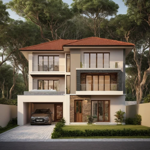 modern house,3d rendering,floorplan home,residential house,garden elevation,two story house,gold stucco frame,house drawing,villas,build by mirza golam pir,villa,family home,exterior decoration,stucco frame,house shape,residence,smart home,house facade,house front,beautiful home,Photography,General,Natural