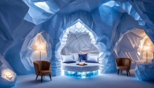 ice hotel,ice castle,glacier cave,ice cave,the blue caves,blue caves,snowhotel,blue cave,blue room,cave church,knight tent,snow house,igloo,icemaker,crystal therapy,alpine restaurant,salt bar,great room,luxury hotel,snow shelter,Unique,Paper Cuts,Paper Cuts 02