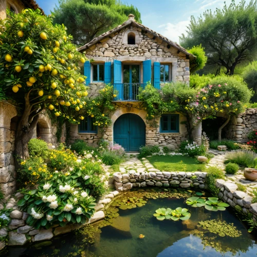 beautiful home,fairy tale castle,fairy village,fairytale castle,miniature house,home landscape,fairy house,house with lake,wishing well,garden pond,3d fantasy,fairy door,house by the water,cottage garden,fantasy picture,summer cottage,hobbiton,a fairy tale,fantasy landscape,fairy tale,Photography,General,Natural