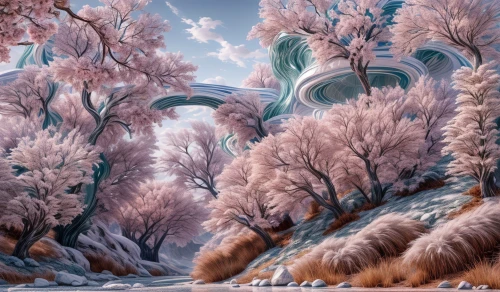 fantasy landscape,hoarfrost,fairytale forest,winter forest,winter landscape,fairy forest,fantasy picture,christmas landscape,snow trees,winter background,fairy tale castle,enchanted forest,fairy world,snow landscape,3d fantasy,fairytale,fairytale castle,ice landscape,snow scene,cartoon video game background
