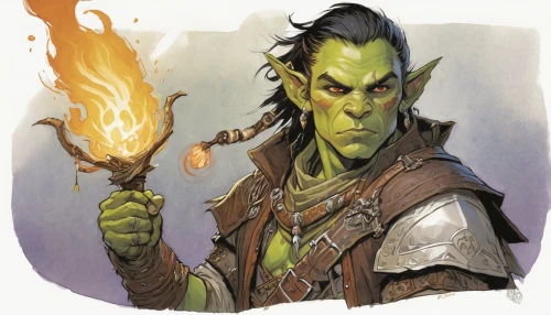 half orc,lokportrait,orc,male elf,flickering flame,smouldering torches,fire master,goblin,undead warlock,candlemaker,firethorn,igniter,blacksmith,cauldron,magus,lucus burns,heroic fantasy,dodge warlock,green goblin,gas flame,Conceptual Art,Fantasy,Fantasy 08
