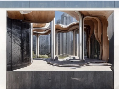 archidaily,glass facade,mirror house,hudson yards,inverted cottage,futuristic architecture,arq,metallic door,3d rendering,futuristic art museum,kirrarchitecture,room divider,sliding door,dunes house,cubic house,sky space concept,capsule hotel,eco-construction,facade panels,bus shelters