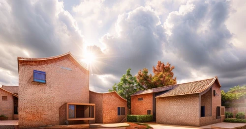 sand-lime brick,clay house,brick house,dunes house,cube house,housebuilding,modern architecture,cubic house,wooden houses,townhouses,residential house,build by mirza golam pir,house shape,cube stilt houses,clay tile,row of houses,red bricks,house roofs,roof landscape,blocks of houses