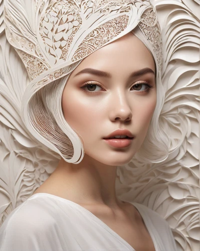 white rose snow queen,the angel with the veronica veil,white silk,beautiful bonnet,porcelain rose,white fur hat,filigree,white magnolia,white swan,bridal accessory,white lady,baroque angel,bridal clothing,headpiece,headdress,white beauty,bridal veil,bridal,moonflower,the snow queen
