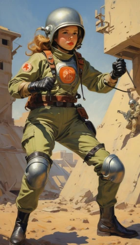 sci fiction illustration,combat medic,spacesuit,boba,sci fi,dune 45,boba fett,drone operator,sci-fi,sci - fi,sahara,cg artwork,female worker,astronaut suit,girl with gun,kosmea,war correspondent,space suit,drone pilot,cosmonaut,Illustration,Retro,Retro 09