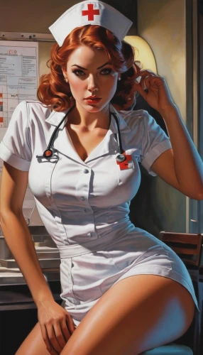 nurse uniform,female nurse,nurse,lady medic,nurses,male nurse,nursing,american red cross,red cross,female doctor,medical sister,emergency medicine,medic,emt,ship doctor,hospital ship,retro pin up girls,german red cross,health care workers,emergency room,Illustration,American Style,American Style 08