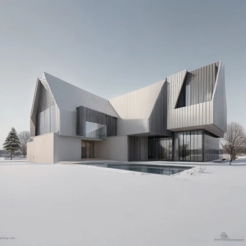 cubic house,modern architecture,archidaily,modern house,cube house,snow house,school design,dunes house,winter house,futuristic art museum,snow roof,kirrarchitecture,snowhotel,metal cladding,canada cad,futuristic architecture,glass facade,contemporary,3d rendering,residential house,Commercial Space,Working Space,None