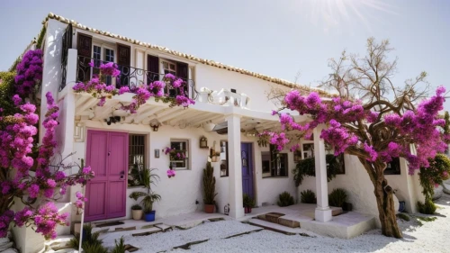 provence,greek island,beautiful home,greece,greek islands,mykonos,summer cottage,traditional house,winter house,bougainvillea,lakonos,exterior decoration,country cottage,bougainvilleas,skopelos,country house,private house,folegandros,woman house,lilac arbor