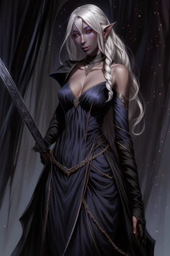 dark elf,sorceress,violet head elf,blue enchantress,fantasy portrait,male elf,huntress,elven,mezzelune,vampire woman,priestess,elza,vampire lady,sterntaler,fantasy woman,lady of the night,swordswoman,winterblueher,the enchantress,heroic fantasy