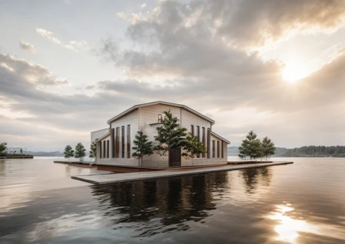 island church,sunken church,house with lake,forest chapel,wooden church,boathouse,house by the water,boat house,thomas jefferson memorial,summer house,dock on beeds lake,pilgrimage chapel,christ chapel,wooden sauna,jefferson memorial,espoo,tidal basin,finland,risen church,kettunen center,Architecture,General,Masterpiece,Vernacular Modernism