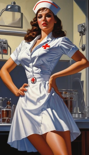 nurse uniform,female nurse,nurse,male nurse,nurses,lady medic,cleaning woman,nursing,girl in the kitchen,stewardess,retro pin up girls,waitress,medical sister,retro women,midwife,chef's uniform,maraschino,housekeeper,retro pin up girl,valentine day's pin up,Illustration,American Style,American Style 07