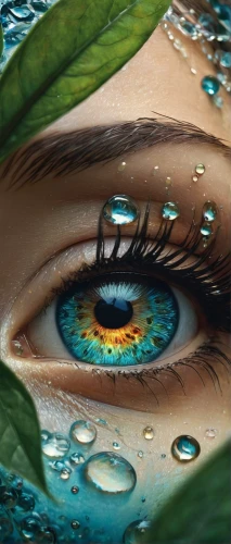 peacock eye,waterdrop,dewdrop,a drop of water,water drop,water droplet,droplet,dewdrops,waterdrops,dew drop,raindrop,water drops,angel's tears,cosmic eye,women's eyes,eye,a drop,drops of water,drop of water,teardrops,Conceptual Art,Fantasy,Fantasy 05