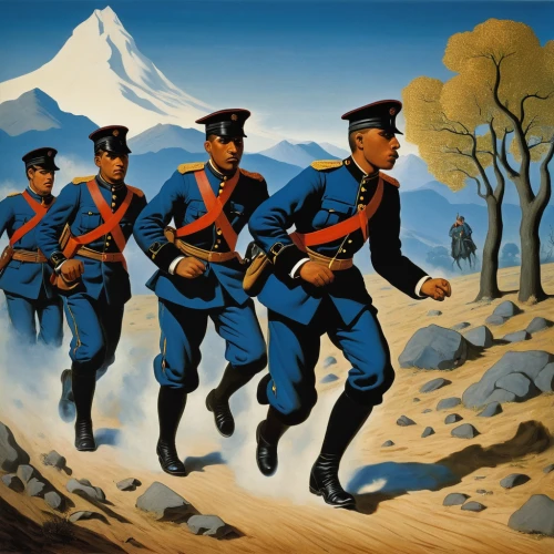 patrols,french foreign legion,patrol suisse,franz ferdinand,carabinieri,civil defense,officers,kyrgyzstan som,cossacks,patrol,garda,guards of the canyon,troop,police officers,mongolia,police uniforms,scouts,soldiers,khokhloma painting,police force,Art,Artistic Painting,Artistic Painting 06