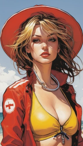 lifeguard,life guard,straw hat,yellow sun hat,high sun hat,straw hats,woman fire fighter,9,poker primrose,american red cross,sombrero,beach background,hong,5,7,fire siren,6,rosa ' amber cover,the hat-female,18,Illustration,American Style,American Style 06