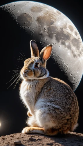 steppe hare,moon and star background,lunar,big moon,lunar landscape,moon night,moon,moon rover,wild hare,moonlit night,jupiter moon,moon phase,desert cottontail,moonlit,full moon,jerboa,mountain cottontail,moon at night,snowshoe hare,the moon,Photography,General,Natural