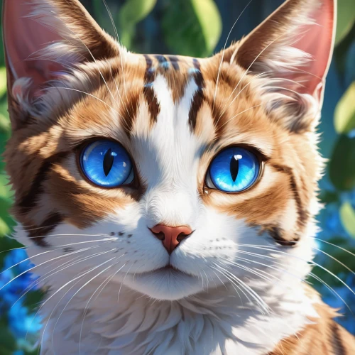 cat with blue eyes,blue eyes cat,cat on a blue background,cat vector,cat's eyes,calico cat,heterochromia,cat portrait,bengal cat,blue eyes,felidae,bluebonnet,bengal,digital painting,blue eye,pet portrait,breed cat,the blue eye,cartoon cat,drawing cat,Illustration,Japanese style,Japanese Style 03