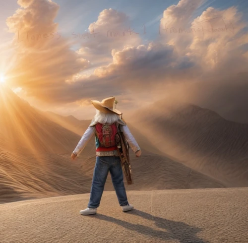 digital compositing,sombrero mist,desert background,wild west,capture desert,the wanderer,the spirit of the mountains,the atacama desert,pilgrim,western riding,western film,southwestern,the desert,the gobi desert,little girl in wind,marvel of peru,guards of the canyon,high sun hat,american frontier,arid land,Common,Common,Natural