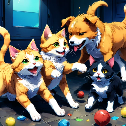 cat family,cat's cafe,rescue alley,cats playing,felines,cat supply,cats,corgis,kittens,oktoberfest cats,pet shop,game illustration,baby cats,pet supply,strays,cat lovers,daycare,cats on brick wall,cat food,felidae,Illustration,Japanese style,Japanese Style 03