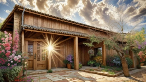 wooden house,traditional house,country cottage,korean folk village,japanese-style room,home landscape,wooden roof,summer cottage,ancient house,beautiful home,wooden hut,country house,the threshold of the house,hanok,small house,wooden door,farm house,wooden houses,garden door,studio ghibli