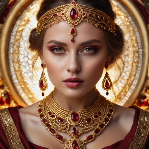 gold jewelry,cleopatra,diadem,gold crown,golden crown,bridal jewelry,priestess,jewelry,golden mask,jewellery,jewelry（architecture）,mystical portrait of a girl,gold mask,mary-gold,fantasy portrait,jeweled,queen crown,jewels,indian bride,gold foil crown,Photography,General,Natural