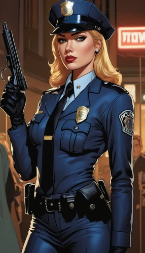 policewoman,officer,police officer,policeman,police uniforms,police hat,police,criminal police,cop,nypd,garda,traffic cop,cops,police force,policia,law enforcement,sheriff,police work,woman holding gun,spy,Illustration,American Style,American Style 08