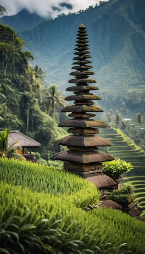 rice terrace,stone pagoda,ubud,bali,rice terraces,rice fields,rice paddies,indonesia,rice field,the rice field,vietnam,balinese,asian architecture,pagoda,ricefield,caryopteris pagoda,rice mountain,southeast asia,roof landscape,terraced,Photography,General,Commercial