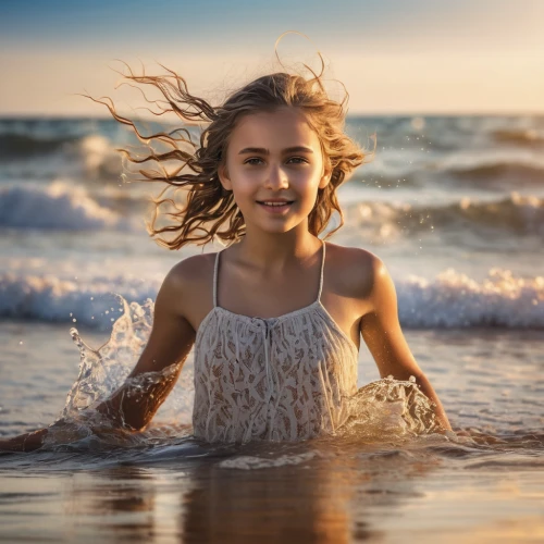 little girl in wind,girl on the dune,beach background,sea water splash,the wind from the sea,little girl running,portrait photography,playing in the sand,splash photography,relaxed young girl,little girl twirling,sand waves,walk on the beach,photoshoot with water,by the sea,wind wave,sea breeze,singing sand,beautiful beach,surfer hair,Photography,General,Natural