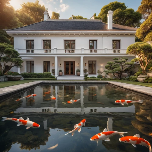 koi pond,mansion,school of fish,koi fish,goldfish,house of the sea,gold fish,luxury home,pool house,luxury property,koi carps,beautiful home,fish pond,fishes,flock house,bendemeer estates,fish in water,underwater oasis,koi,luxury real estate,Photography,General,Natural