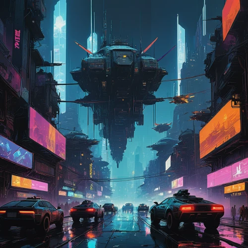 futuristic landscape,scifi,cyberpunk,sci - fi,sci-fi,futuristic,sci fi,sci fiction illustration,cityscape,metropolis,dystopian,shinjuku,tokyo city,harbour city,mech,dystopia,fantasy city,spaceship space,dreadnought,cyberspace,Conceptual Art,Sci-Fi,Sci-Fi 01