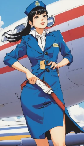 stewardess,flight attendant,china southern airlines,airline,captain p 2-5,delta sailor,pilot,flight engineer,747,airplanes,postman,plane,jet,boeing,wingtip,a uniform,aviation,ryanair,aeroplane,shoulder plane,Illustration,Japanese style,Japanese Style 05