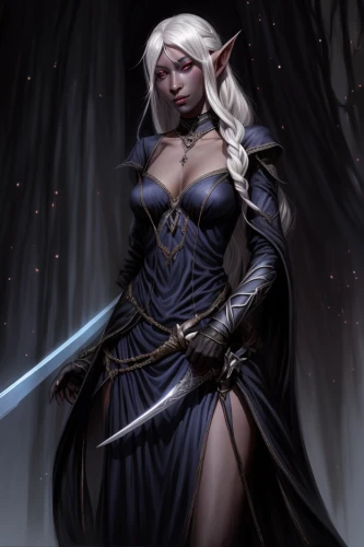 dark elf,blue enchantress,swordswoman,male elf,sorceress,female warrior,violet head elf,massively multiplayer online role-playing game,heroic fantasy,huntress,sterntaler,fantasy woman,fantasy portrait,vampire woman,elven,jaya,lady of the night,priestess,fantasy art,kadala