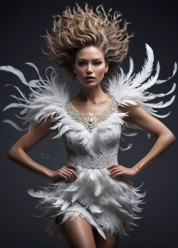 white feather,feather headdress,ostrich feather,feathered hair,showgirl,white swan,silkie,angel wings,artificial hair integrations,image manipulation,feathery,feathered,bridal clothing,feather jewelry,angel wing,white bird,feathers,plumage,fashion vector,business angel,Photography,Artistic Photography,Artistic Photography 11
