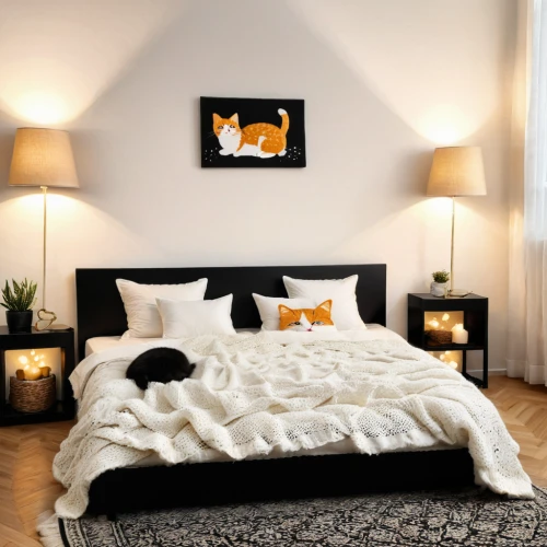 modern decor,cat frame,duvet cover,cat in bed,cat bed,contemporary decor,bedding,cat vector,cat furniture,futon pad,dog bed,toy fox terrier,warm and cozy,wall decor,cat image,bed linen,interior decoration,interior decor,home accessories,bed frame,Photography,General,Natural