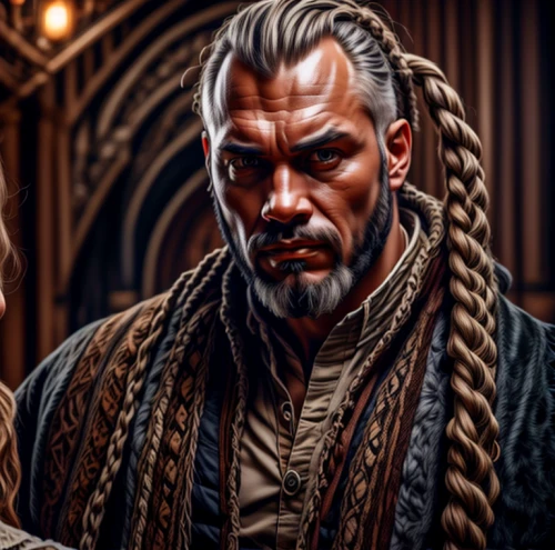 cg artwork,thorin,witcher,lokportrait,cornrows,braided,athos,vilgalys and moncalvo,biblical narrative characters,heroic fantasy,highlander,fantasy portrait,genghis khan,tyrion lannister,elaeis,fantasy art,male character,warlord,xing yi quan,alaunt