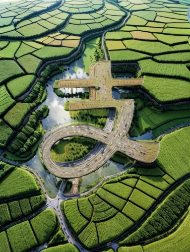 meanders,winding roads,rice terrace,rice fields,rice paddies,yamada's rice fields,ireland,green fields,yorkshire,northern ireland,terraced,ricefield,farmlands,hobbiton,winding road,the rice field,aerial landscape,rice terraces,farmland,derbyshire