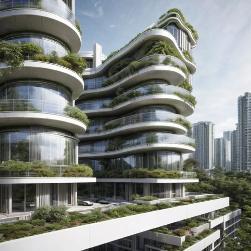 futuristic architecture,singapore,eco-construction,residential tower,urban design,skyscapers,singapore landmark,urban towers,mixed-use,urban development,balcony garden,green living,eco hotel,condominium,terraces,hong kong,modern architecture,barangaroo,ecological sustainable development,smart city