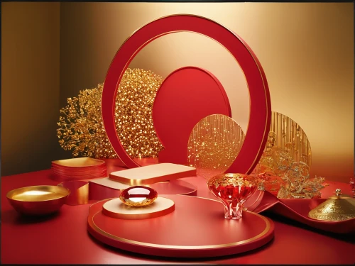 christmas gold and red deco,tablescape,dinnerware set,diwali background,gold ornaments,place setting,table arrangement,gold new years decoration,tableware,christmas table,gold foil corner,chinaware,gold foil christmas,holiday table,christmas gold foil,china cny,glasswares,gold lacquer,glass decorations,table setting