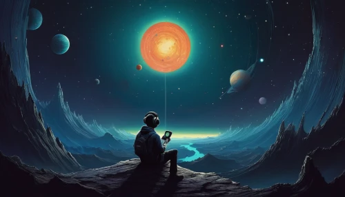 sci fiction illustration,astronomer,space art,astronomy,astronomers,cosmos,pillars of creation,binary system,scene cosmic,exoplanet,violinist violinist of the moon,planets,fantasy picture,the universe,astronomical,celestial bodies,universe,alien planet,game illustration,planetarium,Illustration,Realistic Fantasy,Realistic Fantasy 05