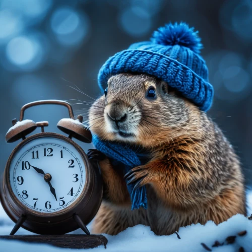 winter animals,winter background,groundhog,chilling squirrel,groundhog day,spring forward,squirell,winter time,relaxed squirrel,winter mood,winters,winter,early winter,time pressure,pocket watch,time out,winter clothing,time change,hard winter,cold winter weather,Photography,General,Fantasy