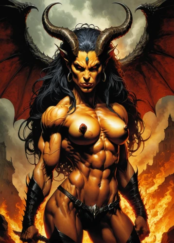 devil,death angel,daemon,diablo,evil woman,heroic fantasy,gargoyles,lucifer,fire devil,devilwood,fire angel,dark angel,heaven and hell,angel and devil,dark elf,minotaur,satan,the devil,female warrior,fire siren,Illustration,American Style,American Style 02