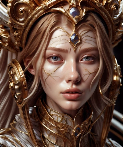 golden crown,golden wreath,golden mask,fantasy portrait,gold crown,gold filigree,gold mask,gold leaf,gold lacquer,gold foil crown,foil and gold,gold paint stroke,gilding,mary-gold,angelica,gold color,golden haired,gold foil,golden unicorn,gold paint strokes