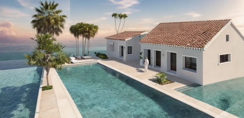 holiday villa,pool house,3d rendering,luxury property,dunes house,two palms,house by the water,tropical house,roof landscape,villa,modern house,luxury home,render,florida home,bendemeer estates,beach house,roof top pool,large home,private house,beautiful home,Art sketch,Art sketch,Concept